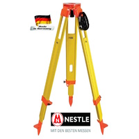 Nestle wooden tripod, flat head, screw clamp, self-closing