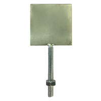 Steel target plate with M8 thread &amp; nut