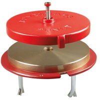 Pillar plate for pre-pour installation with security cover