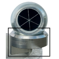 Magnetic ball prism base for curved edges, stainless steel, force 2.4kg