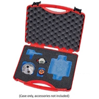 Transport case with recesses for cone adapter and accessories