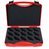 Transport case for 15 magnetic ball prisms &amp; bases
