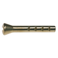 Wall bolt, brass, with centering mark, length 70 mm