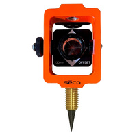25 mm Stakeout Prism Assembly / 0 and -30 mm Offset – Fluoro Orange
