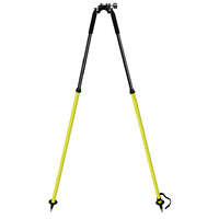 Aluminium bipod with no crush head, yellow