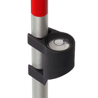 Clip on bubble for mini prism poles