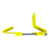 Rail prism clip, stainless steel, yellow
