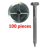 Survey Nail with cross head, length 75mm - 100 pack