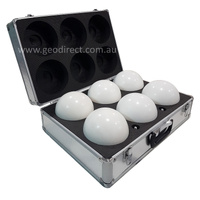 Set of 6 scanning spheres, 145mm, in durable case